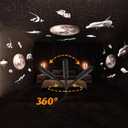 HD Moon Projector Shooting Star Manual Focus,Romantic LED Night Light Bedroom Atmosphere Projection Decoration