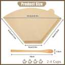 600 Count #2 Coffee Filter, Disposable Cone Coffee Filters For Pour Over and Drip Coffee Maker (2-6 cup)