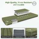 Self Inflating Sleeping Pad with Electric Pump, 4" Ultra-Thick Memory Foam Camping Pad with Pillow, 9.5 R-Value Insulated Camping Mattress, Army Yellow