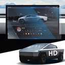 For 2024 2025 Cybertruck Screen Protector 18.5 Inch Glossy Tempered Glass Touchscreen *1 Accessories 9H Hardness Glass - No More Scratch&Fingerprint