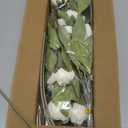 VIERENA 6 Pcs Faux Silk Peony Artificial Flowers for Vase -27", Bulk Fake Peonies Branches with Stems for DIY Bouquet Centerpieces Wedding Fillers Arrangements Shower Decorations (Cream)