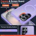 MOZOTER for Samsung Galaxy S26 Ultra Case with Magnetic,[Compatible with MagSafe][12Ft Military Dropproof][2*Screen Protector] Translucent Anti-Slip Back Slim Shockproof Case for S26 Ultra-Purple
