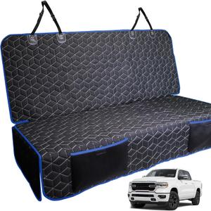 Meginc Back Seat Cover for Dogs, Washable Bench Seat Covers for Trucks,Dog Car Seat Covers for Ford f150/Ram1500/Nissan Frontier/Toyota Tacoma/GMC Canyon/Silverado (Blue)