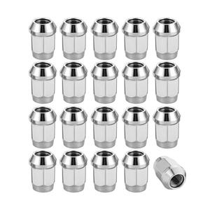 HZEL 14x1.5 Car Bulge Acorn Lug Nuts, 20PCS Carbon Steel Closed End Automotive Lug Nut, Vehicle Wheel Nut Replacement Accessories, Compatible with Lacrosse Equinox Impala (Silver)