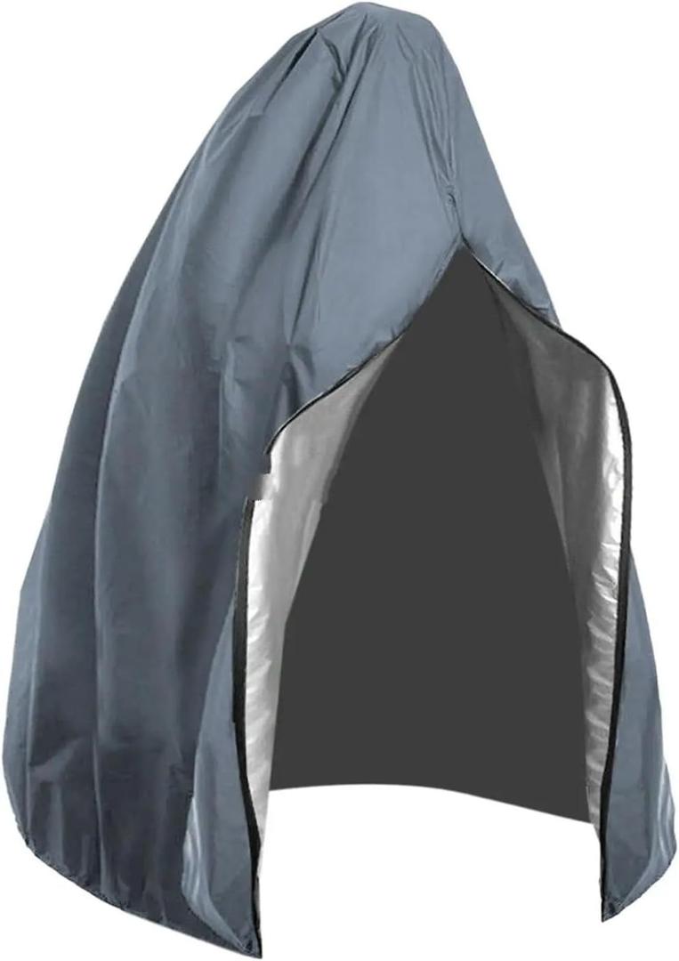 RVIFY Garden Swing Cover for Outdoor Garden Hanging Chair, Protective Cover with Zip for Hanging Chair and Egg Seat, Outdoor Swing Cover (Grey, 230 x 200 x 1 cm)