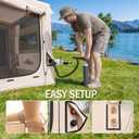 Inflatable Tent for Camping,16.4'x7'x7' Blow Up Tent 8-12 Person,3 Room Tent with Divided Curtain,Hot Tent with Stove Jack, Inflatable House with Pump, Quick Setup Air Glamping Tent for Family Outdoor