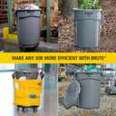 Rubbermaid Commercial Products BRUTE Heavy-Duty Round Trash/Garbage Can, 10-Gallon, Yellow, Outdoor Waste Container for Landscapers/Construction/Restaurants/Back of House/Offices/Warehouses