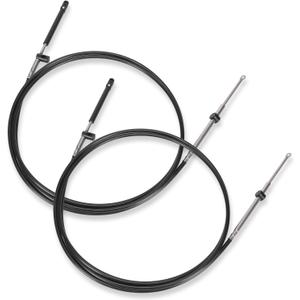 12ft Boat Throttle and Shift Cables, 600A Gen I Remote Control Cable Fit for Mercury MerCruiser Marine Force Outboard Engine, Replace CC17912 (2pcs/Set)