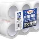 Pacific Mailer Clear Packing Tape, Packaging Tape for Shipping Packaging Moving Sealing 2 Inch Wide, 2.0mil Thickness, 110 Yard Per Roll, Total 1320 Yards [Pack of 12 Rolls]