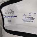 Champion Women's V-neck Racerback, Moisture-wicking, Moderate Support Sports Bra (XX-Large, White/Black)