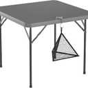 VECELO Folding Card Table Square with Mesh Bag, Heavy-Duty Collapsible Locking Legs & Easy to Storage, Portable for Indoor/Outdoor Use, Light Grey