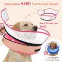 Supet Raised Inflatable Dog Cone Collar to Stop Licking, Soft Dog Cone Alternative After Surgery, Doggie Neck Donut Collar for Small Medium Large Dogs