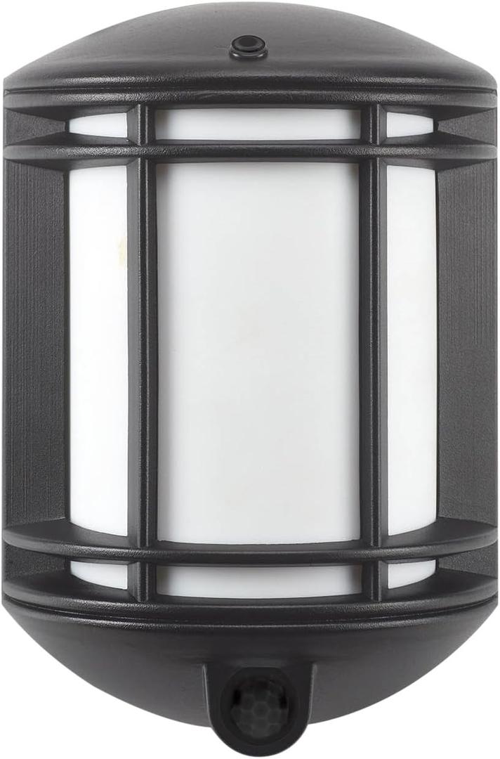 It's Exciting Lighting IEL-1300 Cambridge Battery Powered Motion Sensor LED Security Light, Black Finish