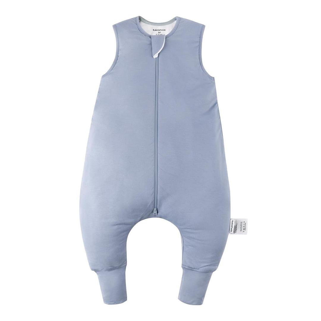 BubblePanda Rayon Made from Bamboo Toddler Sleep Sack with Feet 0.5 Tog Ultra Soft Toddler Sleeping Sack 3t-4t Baby Sleep Bag Walker Wearable Blanket with Legs 2-Way Zipper Lightweight (Slate)