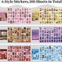 600 Pieces Washi Sticker Set, 12 Set Scrapbooking Diary Planner Album Diary Notebook, Scrapbooking Sticker Journaling Supplies for DIY Arts and Crafts Card Making Laptop Decoration