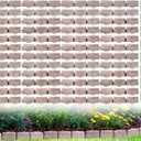 Landscape Edging Faux Stone Garden Edging Border,2.75 in Tall Decorative Stone-Look Garden Border Edging for Flower Bed,Lawn,Landscaped Yard,Tree and Garden Border,with Anchor Spikes,68FT,Brown