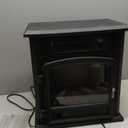 Electric Fireplace Stove Heater - Freestanding Electric Fireplace Heater with 3D Flame Effect, 1500W Infrared Electric Stove Heater for Indoor Use with Thermostat, Tip-over&Overheat Protection