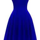 Ellames Women's 2025 Summer Dress Spaghetti Strap Cocktail Swing Beach Dresses V Neck Sundress (Medium, Royal Blue)