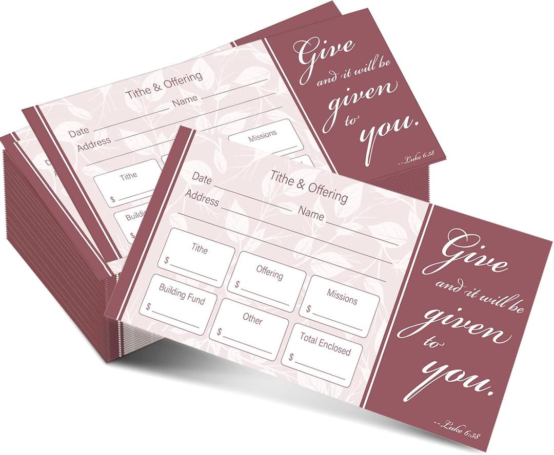 Eaasty 200 Pieces Church Offering Envelopes My Offering Bill Size Envelope Church Tithe Envelopes for Donations, Religious Occasions(Simple Style)