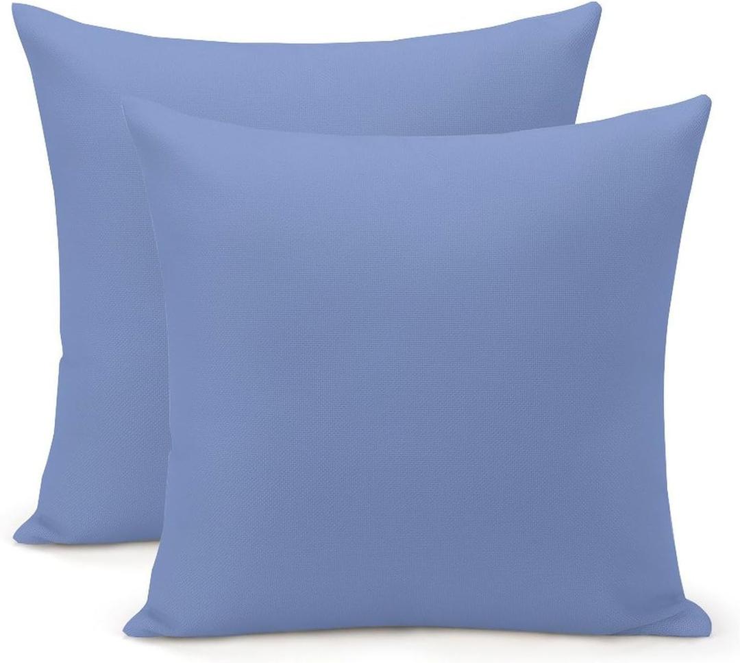 ArogGeld Modern Outdoor Pillow Case Periwinkle Color Periwinkle Blue Waterproof Throw Pillow Cover Asian Cushion Cover 18x18in Accent Pillowcase Decor for Patio Garden Bedroom Backyard