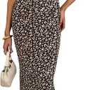 PRETTYGARDEN Women's 2026 Summer Floral One Shoulder Maxi Dress Wedding Guest Ruched Mesh Bodycon Long Cocktail Dresses (Black, L)