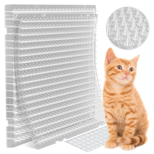 Petfolio 12 Pack Scat Mat for Cats - 16 x 13 Inch Cat Spike Mat with 1 Inch Spike is A Perfect Pet Training Mat Device for Cat Repellent Indoor & Outdoor to Deter Cats & Other Animals for All Seasons