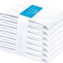 RUVANTI Flour Sack Towels 4 Pack 28x28 Inch, 100% Cotton Tea Towel, Reusable, Machine Washable, Absorbent BarTowels - Dish Cloth Perfect for Drying Dishes & Cleaning - White
