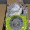 MASTERTOP Mop and Bucket with Wringer Set, Spin Mop Cleaning System with 3 Mop Pads,Spinning Mop Bucket for Floor Cleaning, 50.4" Extended Handle (Gray + Green)