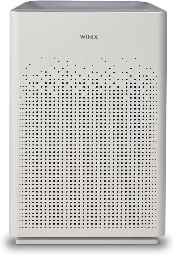 WINIX AM90 Air Purifier for Home Large Room Up to 1740 Ft in 1 Hr With Air Quality Monitor, True HEPA, Carbon Filter and Auto Mode, Captures Pet Allergies, Smoke, Dust (White)