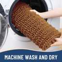 Arotive Luxury Bathroom Rugs 47x24, Extra Soft Thick Absorbent Shaggy Chenille Bath Rugs, Non-Slip Machine Wash Dry, Bath Mats for Bathroom Floor, Tub and Shower, Home Decor Accessories, Ochre