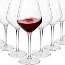 MICHLEY Unbreakable Stemmed Wine Glass 100% Tritan Plastic Dishwasher available Glassware 15 oz, Set of 8 (Red Bordeaux)