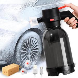 Electric Foam Sprayer Car Wash, Battery Foam Pump Sprayer, Portable Cordless Electric Foam Cannon for Car Wash (Black)