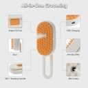 2 x 4 in 1 Cat Steam Brush for Shedding, Rechargeable Steam Pet Brush for Dog and Cat, Anti-Static, Massage, Cleaning, Shedding & Combing All In One!(Brown)