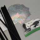 Hausse 10 Pack Reflective Pinwheels with Stakes (Assembly Required), Extra Sparkly Pin Wheel for Garden Decor, Bird Repellent Devices Deterrent to Scare Birds Away from Yard Patio Farm (Silver)