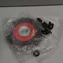 8 Inch Wire Wheel for Bench Grinder, Crimped Carbon Steel Round Brush with 1/2" 5/8" 3/4" 7/8" 1" Spacer Arbors, 0.012" Wire, for Paint Rust Removal Deburring Descaling Polishing Finishing Grinding