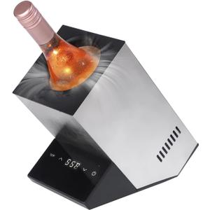 Electric Wine Chiller, Single Bottle Cooler for 750ml Wine or Some Champagne,Stainless Steel Iceless Cooler Keep Cold Up to 24h,Kitchen,Bar and RV Vino Accessory,Gift for Vino Lover