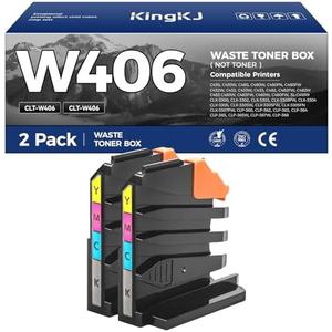 CLT-W406 Waste Toner Bottle 2-Pack Replacement for Samsung CLT-W406 W406 Compatible with Samsung SL-C430 C430W C480 C482W C483W Xpress C460FW SL-C410W CLX-3300 CLX-3305W CLP-360 CLP-365W Printer Black