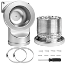 DV-90 Magnetic Dryer Vent Connector Kit - Airtight Quick-Installation for Tight Spaces, Easy lint Cleaning, Strong Magnet Self-Alignment Design with 2.6ft 6" Duct & two Clamps