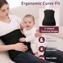 3 In 1 Postpartum Belly Band Abdominal Binder Post Surgery C Section Belly Binder Post Partum Hysterectomy Belly Support Wraps Postpartum Waist Trainer Essentials After Birth Black, X-Large (Black, XL)
