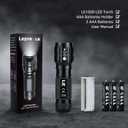 Lighting EVER LED Flashlights High Lumens, Small Flashlight, Waterproof, Adjustable Focus Flash Light for Outdoor, Emergency, AAA Batteries Included, Tactical & Camping Accessories