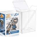 25 Pack Protector Cases for 4 Inch Figures, Crystal Clear Display Box with Lock - Dust, Fog, Scratch & Fingerprint Resistant, Flexible Shatterproof PET Plastic (Non-Yellowing), Includes Clean Cloth