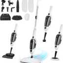 Steam Mop - 11-in-1 Steam Cleaner for Home with 15.2 OZ Water Tank & 23FT Power Cord, Detachable Steam Mops for Floor Cleaning MultiPurpose Steamer for Hardwood, Tile, Furniture with 11 Accessories (White)