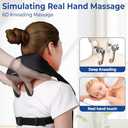 KingPavonini Width Adjustable Neck Massager with 5 Heat Zone, Wireless 6D Shiatsu Shoulder Massage for Pain Relief Deep Tissue, Neck Back Massager FSA/HSA Eligible, Gifts for Men Women Dad Mom