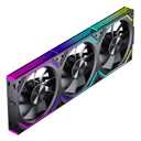 Interstellar V2 RS 120mm PC Reverse Blade Case Fan Infinity Mirror Module Daisy-Chain ARGB Fan Triple Pack Suitable Computer Cooling Fans 360mm AIO Cooler(Black-3Pack)