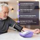 Blood Pressure Monitor for Home Use, Large Upper Arm Blood Pressure Cuff with Backlight, Automatic Digital BP Machine for Seniors, Heart Rate Monitor & Storage Bag (Purple)