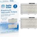 Fette Filter - HEPA Filters Compatible with Miele AirClean SF-HA 50 Filter for Model # S4, S5, S6, S8, S8000, S8999, S6000, S6999, S5000, S5999, S4000, S4999, Complete C2 & C3 (Pack Of 2)