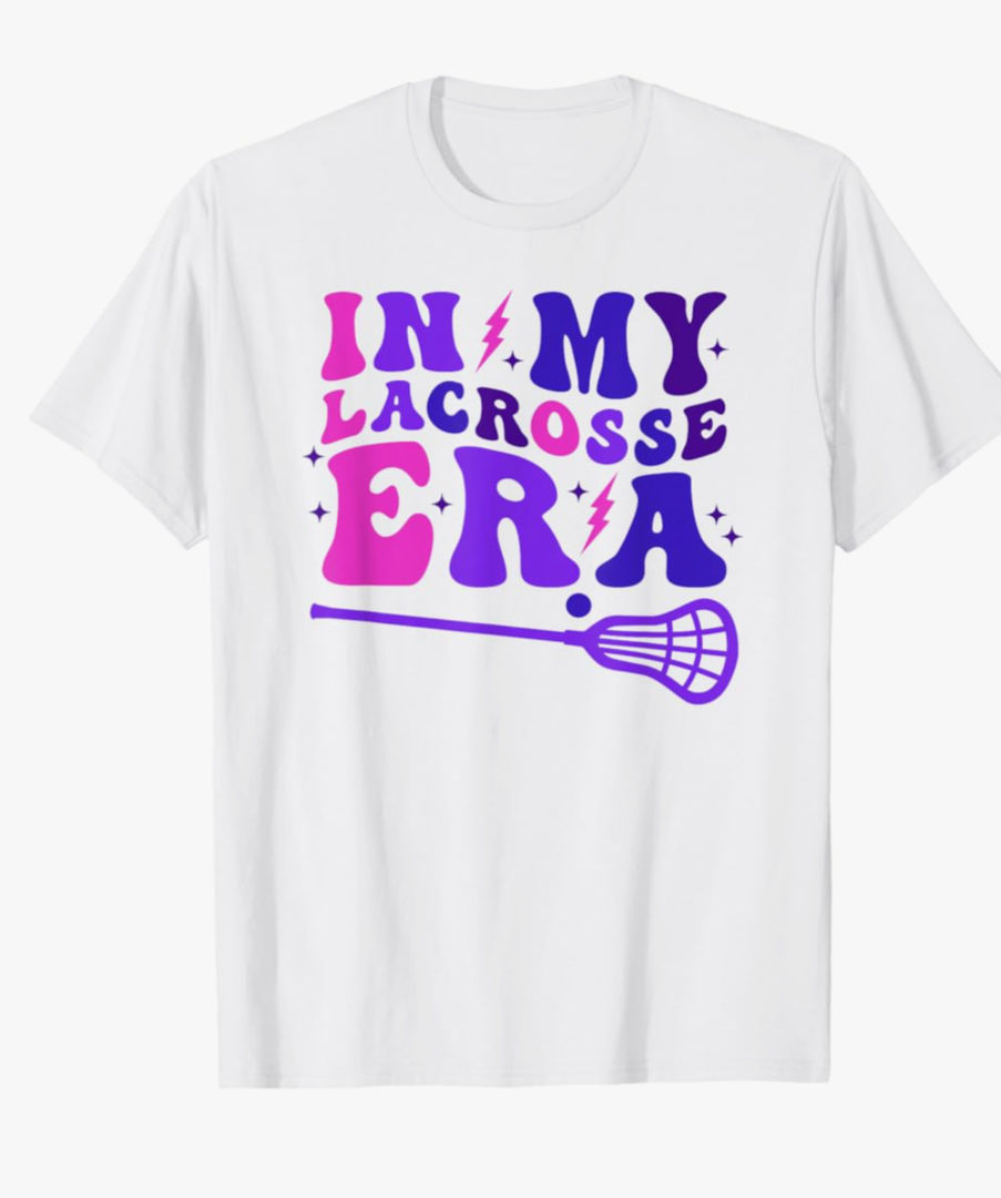 In My Lacrosse Era Retro Groovy Sports Women and Girls T-Shirt M