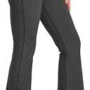 BUBBLELIME 29"/31"/33"/35"/37" 3 Styles Women's High Waist Bootcut Yoga Pants Basic/Side Pockets Tummy Control Workout Flared (L)