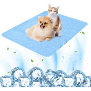 PatiencET Dog Cooling Mat, 22'' x 28'' Upgrade Pet Cool Mat for Dogs Cats, Summer Ice Silk Dog Cooling pad & Washable Pee Pad for Indoor or Outdoor - Bottom Waterproof and Anti Slip