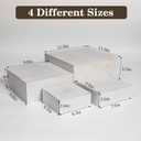 4 Pcs Buffet Risers, Wood Food Riser Dessert Display Stand for Party Wood Cupcake Stands Nesting Box for Display (Vinatge) (Vintage White)